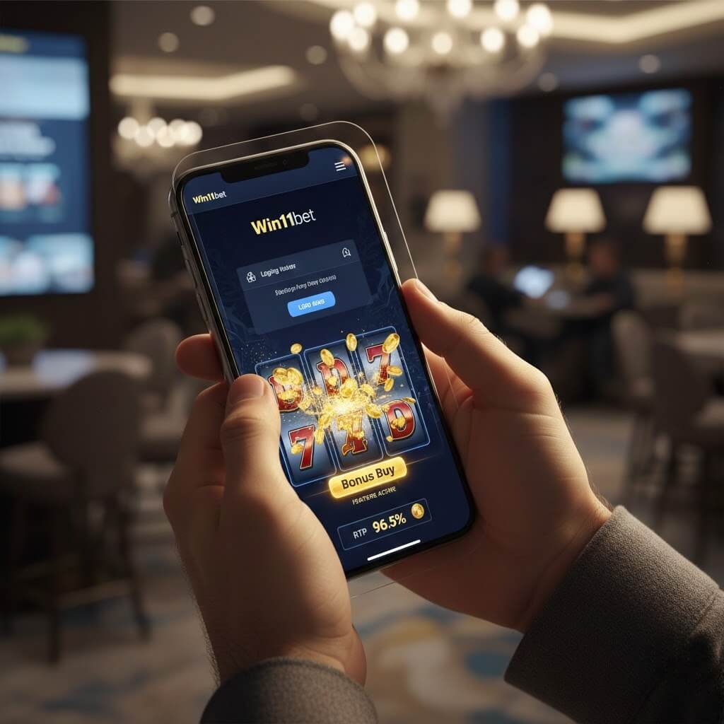 Pemain login Win11bet dan menggunakan fitur Slot Bonus Buy untuk peluang jackpot maksimal